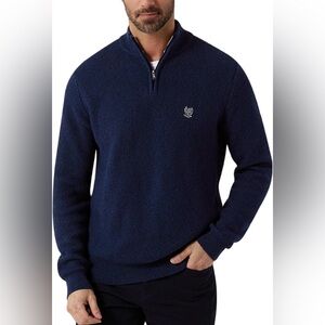 Chaps Men's Pullover Sweater - Classic Fit 100% Cotton Quarter Zip Sweater